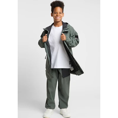 Abbildung von Jack Wolfskin TEEN Youth Unisex Hardshelljacke für Kinder, Größe: 128, Slate green
