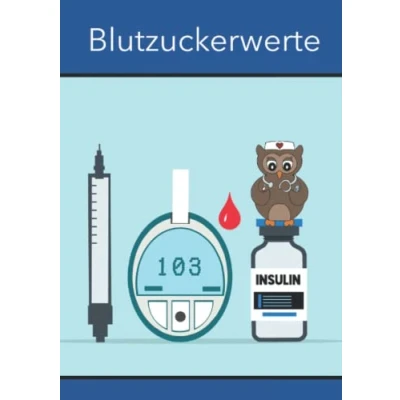 Abbildung von Blutzuckerwerte: Blutzucker Tagebuch zum Aufschreiben deiner Blutzuckerwerte bei Diabetes und Schwangerschaftsdiabetes