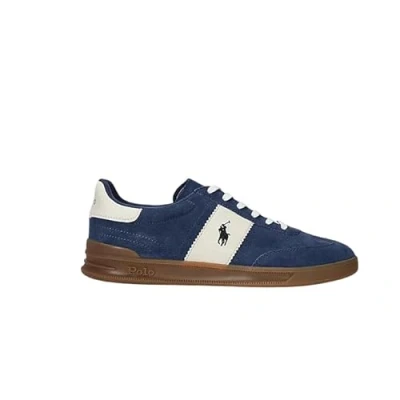 Abbildung von Polo Ralph Lauren Heritage AERA Suede Sneaker Unisex low, Größe: 44, Light navy/cream Schuhe