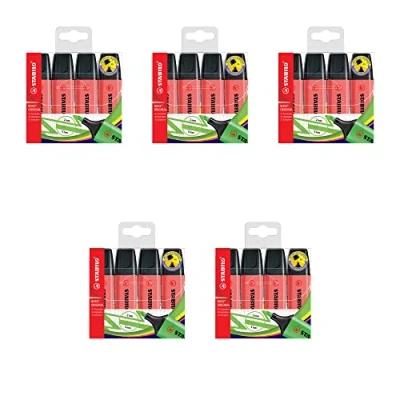 Abbildung von Textmarker STABILO BOSS ORIGINAL 5x 4er Pack rot