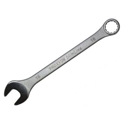 Abbildung von Proxxon 23916 Ring Maulschlüssel SlimLine Größe 16mm 15 abgewinkelt auf der Ringseite Chrom Vanadium Stahl