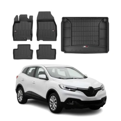 Abbildung von OMAC Fußmatten &amp; Kofferraumwanne Set kompatibel mit Renault Kadjar 2015 2024 Gummi 5X