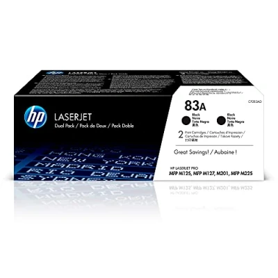 Abbildung von HP CF283AD 83A Original LaserJet Tonerkartuschen, Schwarz, Doppelpack