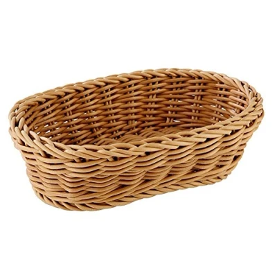 Abbildung von APS Korb, oval &quot;PROFI LINE&quot; Körbchen, Flechtkorb aus Polypropylen Abmessungen: 19 x 12 cm/Höhe: 6 cm/Farbe: Hellbraun