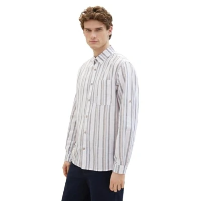 Abbildung von TOM Tailor Hemd, Herren, Größe: XL, White multicolor stripe