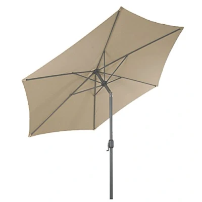 Abbildung von Spetebo Sonnenschirm Alu 300 cm beige, 1tlg, mit Kurbel + Knickgelenk