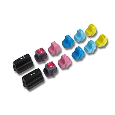 Abbildung von vhbw 12x kompatible Ersatz Tintenpatrone Druckerpatrone Set kompatibel mit Drucker HP Photosmart C7200, C7250, C7275, C7280, C7283, C7288, C8100, C8180, C8183