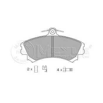Abbildung von MEYLE 025 219 2015 Bremsbelagsatz ORIGINAL Quality Vorderachse mit akustischer Verschleißwarnung Anti Quietsch Blech MITSUBISHI: COLT 6