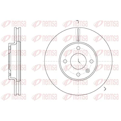 Abbildung von REMSA 61456.10 Bremsscheibe Vorderachse 256, 256 24 4 Belüftet CHEVROLET: Aveo Schrägheck, Limousine