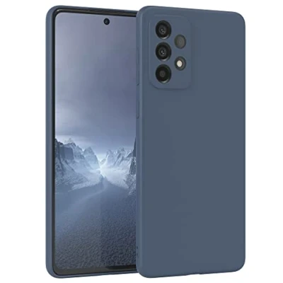 Abbildung von EAZY Case Silikonhülle für Samsung Galaxy A73 5G Hülle Silikon Blau weich stoßfeste Handyhülle Schutzhülle mit Kameraschutz Dünn Premium Schutz Cover TPU Phone Bumper in Petrol