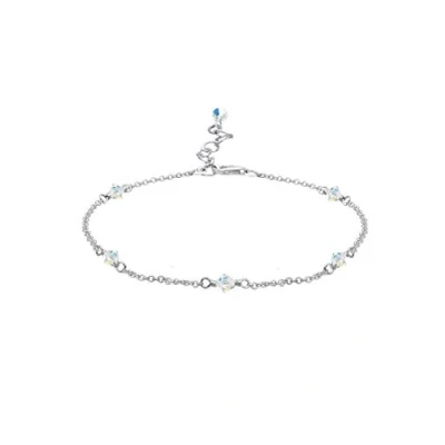 Abbildung von Elli Fußschmuck Damen Fußkettchen Klassisch mit Kristallen in 925 Sterling Silber