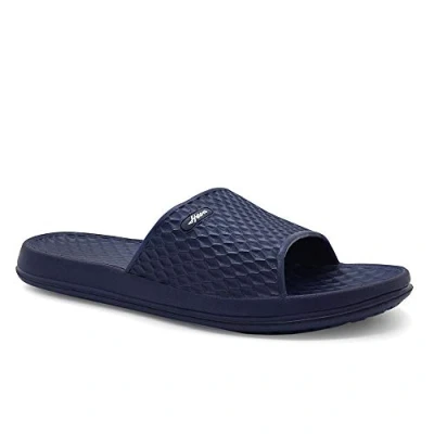 Abbildung von HEVA Herren Slide Dusch &amp; Badeschuhe Sommer Slippers rutschfest Strand Sandalen (42 EU Blau)