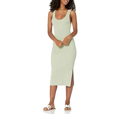 Abbildung von The Drop Damen Yasmin Rib gestricktes Miditankkleid, Desert Sage, L
