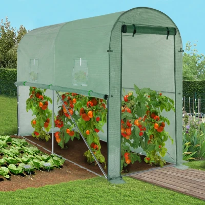 Abbildung von IDMarket Tomatengewächshaus mit 2 Fenstern Moskitonetz und Tür Reißverschluss