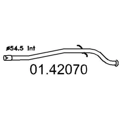 Abbildung von MTS 01.42070 Abgasrohr 1450 hinten für Endschalldämpfer PEUGEOT: 406 Kombi
