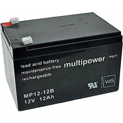 Abbildung von Multipower MP12 12B Akku als Ersatz für SA12120 baugleich FIAMM FG21202 12V 12Ah Bleigel Blei SA1212