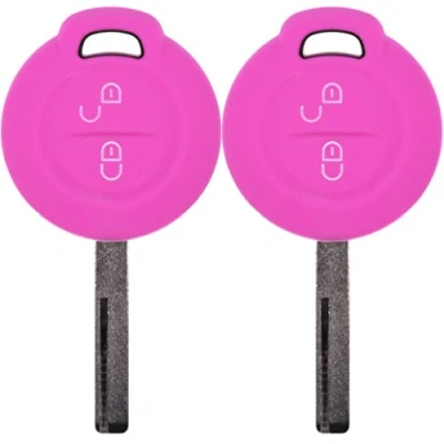 Abbildung von 2X Soft Case Schutz Hülle Auto Schlüssel Pink für Mitsubishi Colt VI Smart Forfour 454