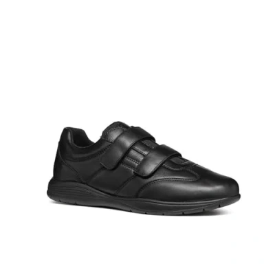 Abbildung von Geox Basket CUIR Sneaker low, Herren, Größe: 42, Noir Schuhe