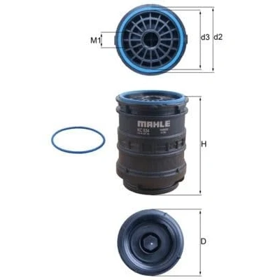 Abbildung von MAHLE ORIGINAL KC 634D Kraftstofffilter Anschraubfilter VOLVO: FH II, FH, FM