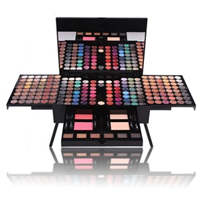 Abbildung von JasCherry 180 Farben Matt und Schimmern Lidschatten Makeup Paletten mit Blush Rouge, Brauenpuder, Kompakt Puder Sleek Augenschatten Make Up Etui Box Satte Kosmetik Eyeshadow Palette