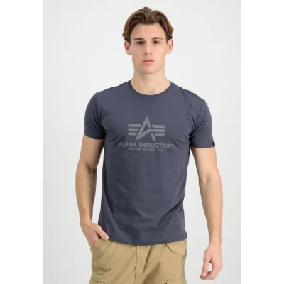 Abbildung von Alpha Industries Reflective Tshirt print, Herren, Größe: Medium, Grey black