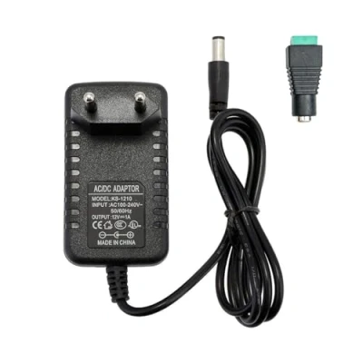 Abbildung von GreenSun LED Netzteil Netzadapter DC 12V, AC 100 240V Trafo für 3528/5050 Streifen 12W Maximal Stromversorgung 1A EU Stecker