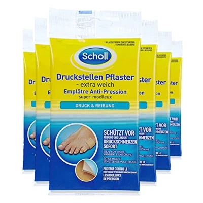 Abbildung von Scholl Druckstellenpflaster Druckschutz (Set, 9 St), Schaum Pflaster