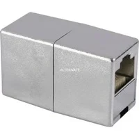 Abbildung von DIGITUS DN 93901 RJ45 Kupplung Cat 5e 1 Stück LAN Kabel Verlängerung Cat5e Netzwerkkabel Verbinder PoE Kompatibel Modulare Für Switch, DSL, Modem, Router, PC Silber
