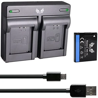 Abbildung von SK Akku Ersatz für Canon NB 11L / 11LH 600mAh + Dual Charger IXUS 170 175 180 185 190 275 HS 285 // PowerShot SX430 is SX432 A4050