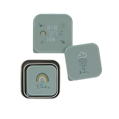 Abbildung von Lässig Snackbox SET Brotdose für Kinder, Größe: One Size, Green
