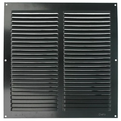 Abbildung von Amig Quadratisches Aluminiumgitter mit Insektenschutz Lüftungsgitter für Luftauslass Ideal Decken in Küche und Bad Maße 300 x mm Farbe Schwarz