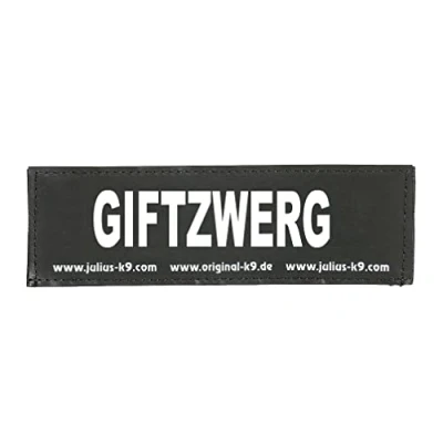 Abbildung von Julius K9 162LR BB1 37392 Klettaufschrift, GIFTZWERG, baby, schwarz
