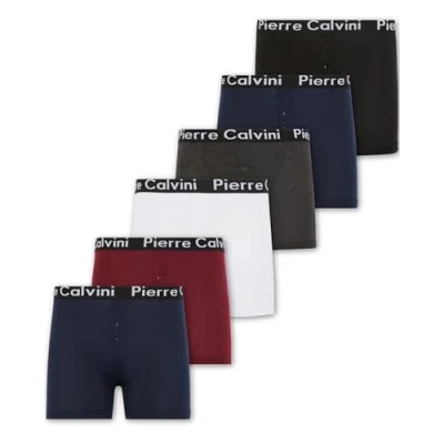 Abbildung von Pierre Calvini (6/12 Pack) Herren Boxershorts mit elastischem Bund Button Fly im Stretch Fit Design Multipack