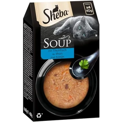 Abbildung von Sheba Multipack Soup Katzennassfutter im Portionsbeutel Thunfisch 40 x 40g