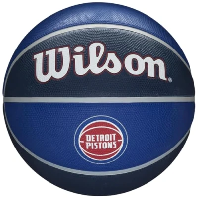 Abbildung von Wilson Basketball NBA TEAM TRIBUTE, DETROIT PISTONS, Outdoor, Gummi, Größe: 7