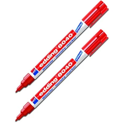 Abbildung von edding Wäschemarker 8040 (2er Pack, Rot)