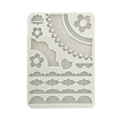 Abbildung von Stamperia Silicon Mould A5 for Scrapbooking, Albums, Card Making, Bullet Journals and More, Lace Borders, Non Stick, Suitable Air Dry Clay Perfect Crafts Gifting (Secret Diary)