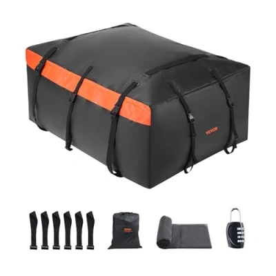 Abbildung von VEVOR Autodachgepäckträgertasche Dachtasche 20 Kubikfuß 840D PVC Dachbox