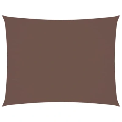 Abbildung von vidaXL Sonnensegel Wasserfest Sonnenschutz Windschutz Sonnendach UV Schutz Garten Terrasse Balkon Oxford Gewebe Rechteckig 6x7m Braun