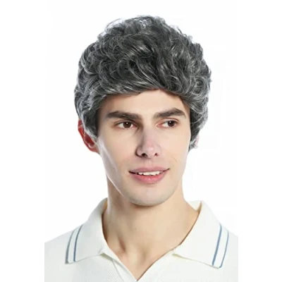 Abbildung von WIG ME UP DW1333A 44 Perücke Herren Damen unisex kurz leicht gewellt Tolle Dunkelgrau grau meliert