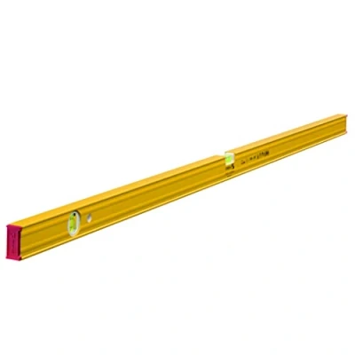 Abbildung von STABILA Magnet Wasserwaage Type 80 ASM, 150 cm, verstärktes Alu Profil, extrastarkes Seltenerd Magnetsystem, 1 Horizontal Libelle, Vertikal integrierte Rutsch Stopper, Made in Germany