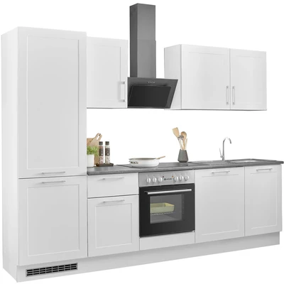 Abbildung von BASIC by Balculina Küchenzeile &quot;Marsi&quot;, Breite 280 cm, wahlweise mit E Geräten, Soft Close Funktion