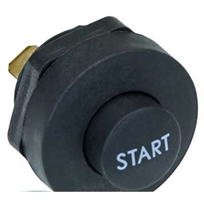 Abbildung von phil trade Start Knopf Button Taster Schalter 12 24 V Volt Auto KFZ schwarz rund Retro E11