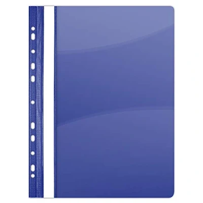 Abbildung von DONAU 1704001PL 18 Plastik Schnellhefter Gelocht A4 Nachtblau, Sichthefter Kunststoff Strapazierfähigem PVC Hart Glasklares Deckblatt Klemmmappe für Büro und Schule, Eurolochung 10er Pack