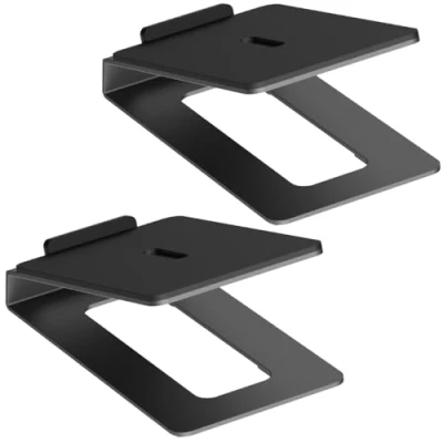 Abbildung von my wall Lautsprecherständer für Tischplatten HS33 1L, 2 Lautsprecher Ständer mit Anti Vibrationsmatte, 16 Neigungswinkel, Belastbar bis 10 kg, Boxenständer PC Boxen oder Studio Monitore