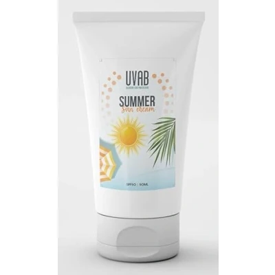 Abbildung von UVAB LSF50+ 50 ml Sommer Sport Sonnencreme für das Gesicht. Schweißresistenter Sonnenschutz mit Feuchtigkeitsfaktor 50+ hohen Schutz von Gesicht und Hals.