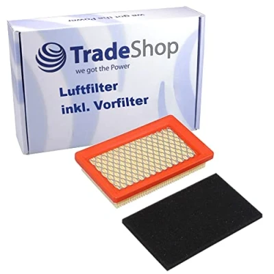 Abbildung von Trade Shop Papier Luftfilter Schaum Ersatzfilter Set kompatibel mit MTD Smart 46 PO, SPO Rasenmäher, 14,5x 8,5 x 2,8cm