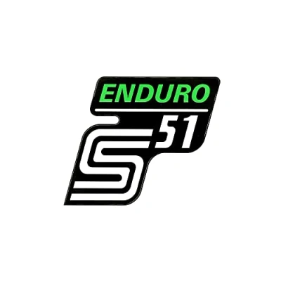 Abbildung von MZA Klebefolie Seitendeckel&quot;&quot;S51 ENDURO&quot;&quot; Rot