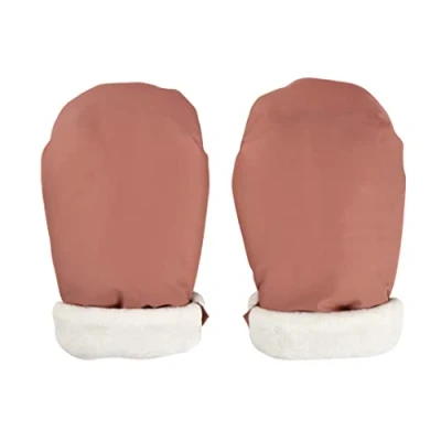 Abbildung von BÉABA, Fäustlinge/Handschuhe/Schutzhandschuhe für Kinderwagen, Regen /Schneeschutz, Reißverschluss, Ultrawarm, Weich, Fleece gefüttert, Winddicht, Wasserdicht, Atmungsaktiv, Terracotta