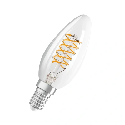 Abbildung von OSRAM Vintage 1906 Classic B FIL LED Lampe, E14, Minikerze, klar, 4,8W, 470lm, 2700K, warmweißes Licht, dimmbar, neues, ultraschlankes Filament, sehr geringer Energieverbrauch, lange Lebensdauer